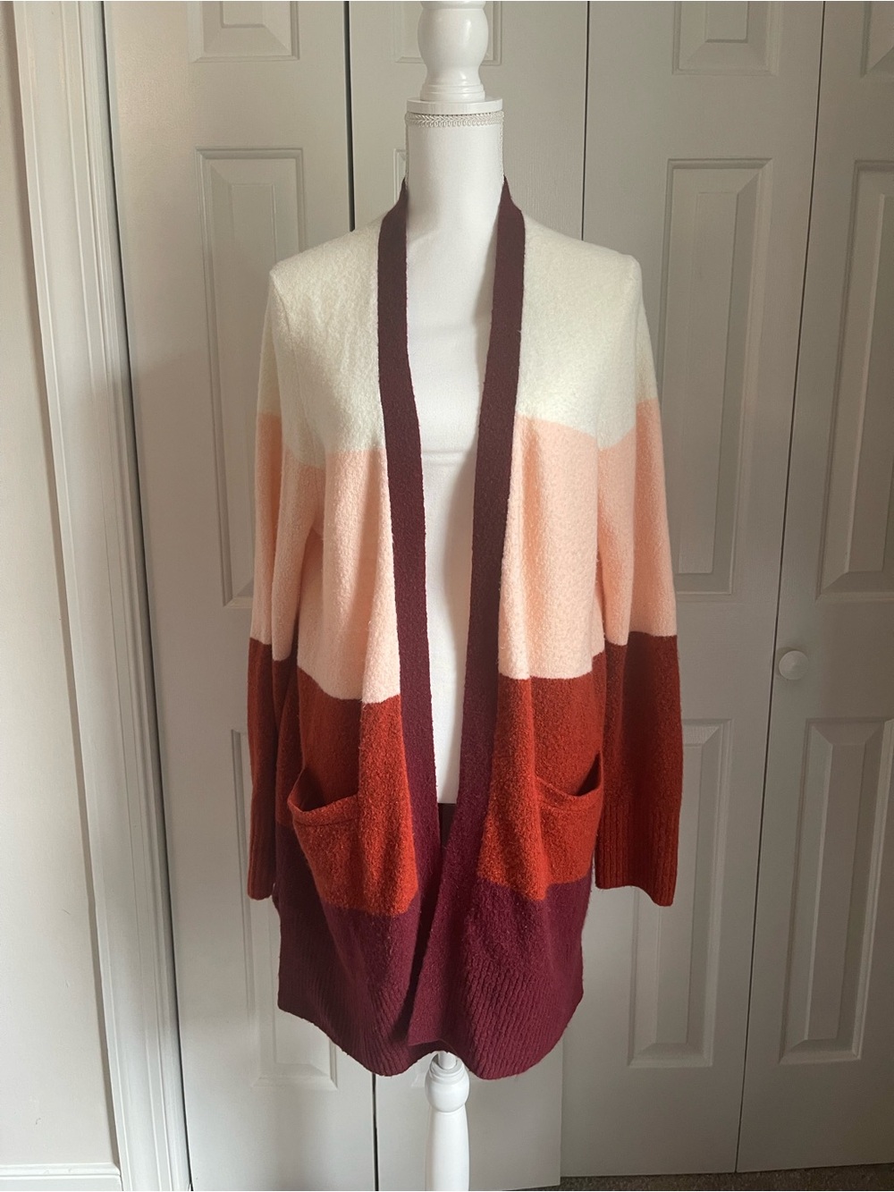 J Crew Colorblock Cardigan Sweater